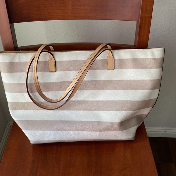Kate Spade Tan Stripped Everyday Tote - Picture 4 of 10